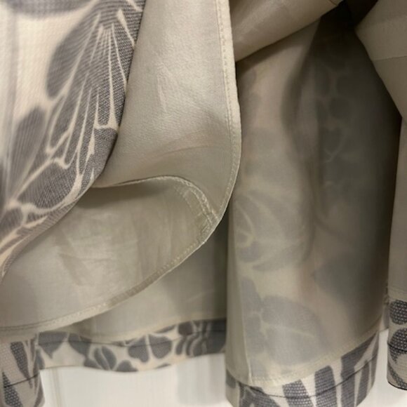 Ann Taylor black floral silk skirt - Picture 6 of 8